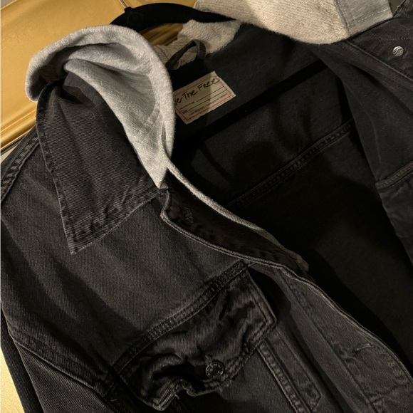 Free People Oversized Hooded Denim Jacket - Picture 10 of 14